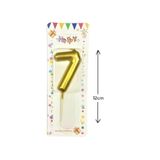 Bkmc Büyük Boy 7 Rakam Gold Mum 12Cm