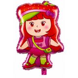 Bkmc 🍓 Çilek Kız Karakter Folyo Balon Helyum Uyumlu Büyük Boy Doğum Günü Parti Süsü