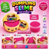 Bkmc Çin Mantısı Şeklinde Dumpling Slime Simli Oyun Hamuru Tekli | Glitter Slime | Esnek Yumuşak Doku | Kapaklı Kutu | 6 Renk Seçeneği - Pembe