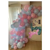 Bkmc Cinsiyet Belirleme Boy Girl Zincir Balon Set Mavipembe bmcNM149