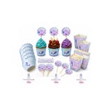 Bkmc Deniz Kızı Doğum Günü Cupcake Seti – 8 Cupcake Kalıbı + 8 Kürdan Süsü + 8 Mısır Kutusu | Mermaid Parti İkram Seti