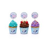 Bkmc Deniz Kızı Mermaid Cupcake Süsleme Seti 8 Cupcake Kalıbı + 8 Kürdan Süs Doğum Günü Parti Malzemeleri