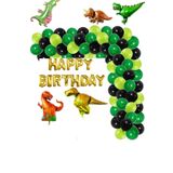 Bkmc Dinazor Temalı Folyo Balon Happy Birthday Gold Folyo Doğum Günü Süsü Parti Seti bmcNM378