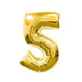 Bkmc Folyo Rakam Balon ''5'' Rakamı Gold Renk 40 Inç 100 cm bmcNM114