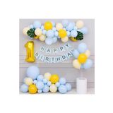 Bkmc Gold Yaş Folyolu Makaron Balonlu Doğum Günü Seti Balon Zincirli Doğum Günü Süsü bmcNM876