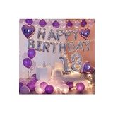 Bkmc Gümüş Mor Lüks Yaş Happy Bırthday Doğum Günü Parti Süsü bmcNM581