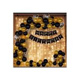 Bkmc Happy Bırthday Banner Ve Doğum Günü Balon Ve Balon Zincir Set bmcNM353
