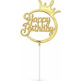 Bkmc Happy Birthday Pasta Süsü Pleksi – Iyi Ki Doğdun Pasta Üstü Yazı - Gold - Altın