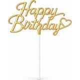 Bkmc Happy Birthday Pasta Süsü Pleksi – Iyi Ki Doğdun Pasta Üstü Yazı - Gold