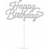 Bkmc Happy Birthday Pasta Süsü Pleksi – Iyi Ki Doğdun Pasta Üstü Yazı - Gümüş
