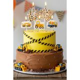 Bkmc Inşaat Happy Birthday 4 Lü Doğum Günü Parti Seti Süsü Mumu - Turuncu