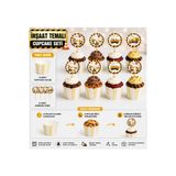 Bkmc İnşaat Temalı Cupcake Seti 16 Parça – 8 Cupcake Kalıbı + 8 İş Makinesi Kürdan Süs Doğum Günü Parti Malzemesi
