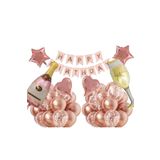 Bkmc Kadınlar ve Kızlar için Rose Gold Doğum Günü Süslemeleri, İyiki Doğdun Banner Doğum Günü Süslemelri
