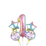 Bkmc Lüks Yaş Unicorn Gökkuşağı Folyo Balon Set 5 li bmcNM914