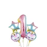 Bkmc Lüks Yaş Unicorn Gökkuşağı Folyo Balon Set 5 li bmcNM918