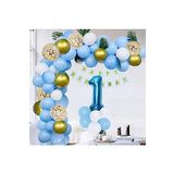 Bkmc Mavi Doğum Günü Tema Parti 1 yaş Süslemeleri Balon Doğum günü parti süsü bmcNM638
