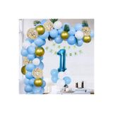 Bkmc Mavi Doğum Günü Tema Parti 1 Yaş Süslemeleri Balon Doğum Günü Parti Süsü
