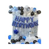 Bkmc Mavi HAPPY BİRTHDAY Folyo Balon Doğum Günü Parti Süslemeler Parti Balonları, bmcNM493