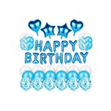 Bkmc Mavi Happy Birthday Folyo Balon Parti Süslemeleri Doğum Günü Parti Süsü