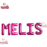 Bkmc Party 5 Harfli Kişiye Özel Isim Folyo Balonu Doğum Günü Folyo Balon Set 36CM Isim Balon - Pembe