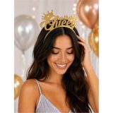 Bkmc Party Birthday Queen Taç – Mat Altın, Gümüş, Pembe, Lila Renk Seçenekli Doğum Günü Parti Tacı - Mat Gold