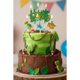 BKMC PARTY DİNAZOR HAPPY BİRTHDAY 4 LÜ DOĞUM GÜNÜ PARTİ SETİ SÜSÜ MUMU