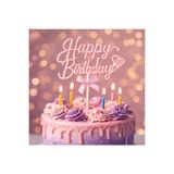 BKMC PARTY Happy Birthday Pasta Süsü Pleksi – İyi Ki Doğdun Pasta Üstü Yazı