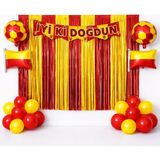 Bkmc Party Lüks Sarı Kırmızı Taraftar Doğum Günü Parti Seti Süsü 1 Parça 100 x 200 cm Folyo Balon