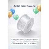 BKMC PARTY Misina İpi Profesyonel Şeffaf Balon Asma İpi – Helyuma Uyumlu Misina