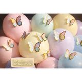 Bkmc Party Soft 3D Kelebekli Balon Seti – 10 Balon + 20 Kelebek Doğum Günü Parti Seti Süsü - Renkli