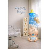 BKMC PARTY YENİ DOĞAN KARŞILAMA BABY SHOWER HASTANE ODA SÜSLEME ERKEK BEBEK BALON DEMETİ SÜSLEME SETİ