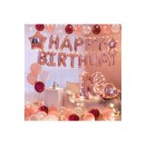 Bkmc Rose Gold Lüks Yaş Happy Bırthday Doğum Günü Parti Süsü bmcNM806