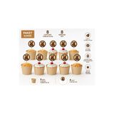Bkmc Teddy Bear Cupcake Süsü Seti | 8 Cupcake Kalıbı + 8 Ayıcık Kürdan | Baby Shower | 1 Yaş Doğum Günü | Parti Malzemeleri | 16 Parça