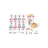Bkmc Unicorn Doğum Günü Cupcake Seti – 8 Cupcake Kalıbı + 8 Kürdan Süsü + 8 Mısır Kutusu | Tek Boynuzlu At Parti İkram Seti 24 Parça