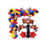 Bkmc Yaş,Yarış Araba Motorsiklet temalı Doğum Folyo Balon Seti doğum günü süsü bmcNM419