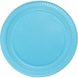 Bkr Tabak Plastik Mavi 22 cm 50 Adet