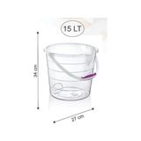 BKS 760 15 Litre Temizlik Kovasi Şeffaf