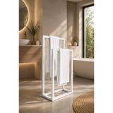 bL CONCEPT Ayaklı Havluluk Metal Uzun Boylu 2 Katlı Bağlantısız Taşınabilir Banyo,Havuz Havluluk