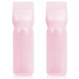 BLAAROOM Kök Tarak Aplikatör Şişesi 6oz, 2'li Paket Saç Yağı Aplikatör Şişesi, Saç Boyası Şişesi Aplikatör Aletleri Saç Yağı Dağıtıcılı Saç Derisi Yağı Saç Yağlama Aplikatörü için Kök Tarak Fırçası -