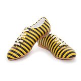 Black and Yellow Striped Babet Ayakkabı SLV073