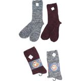 Black Arden Socks Kadın Termal Kışlık Bot Çorabı 2 Çift 36-41 Numara Kalın Çorap BT-0698 - 36 - 41 - Kırmızı