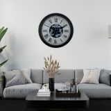 Black Atlas Series 60 Cm Çarklı Duvar Saati