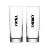 Black Bonds Votka Energy Baskılı Vodka Bardağı 2'li