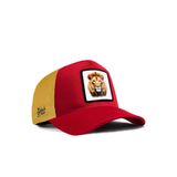 Black Börk V1 Aslan Logolu Kırmızı-Sarı Trucker Şapka
