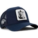 Black Börk V1 Trucker Aslan - 4Bs Kod Logolu Unisex Lacivert Şapka (Cap)