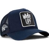 Black Börk V1 Trucker Wake Up - 3Sb Kod Logolu Unisex Lacivert Şapka (Cap)
