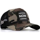 Black Börk V1 Trucker Yesterday Now Tomorrow - 1 Kod Logolu Unisex Kamuflaj-Siyah Şapka (Cap)