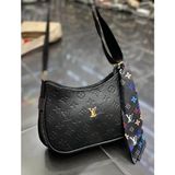 Black Box Lv Model Fularlı Omuz ve Çapraz Kadın Çantası - 000-Siyah