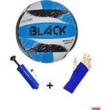 Black Collage El Dikişli 4 Astar Poliüretan Deri 18 Panel Voleybol Topu + Top Pompası + Voleybol Kolluğu