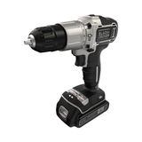 Black & Decker Silver Series BDCHD18SC1K-QW 18V 1.5Ah Tek Bataryalı Darbeli Matkap + ACC (1x18V 1,5Ah Batarya, 10 adet matkap ucu + 10 adet dübel and +10 adet vida, Şarj Aleti) Kitbox